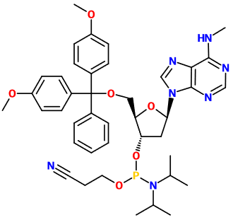 (image for) MC082109 5'-O-DMT-N6-methyl-2'-deoxyadenosine 3'-CE phosphoramidite